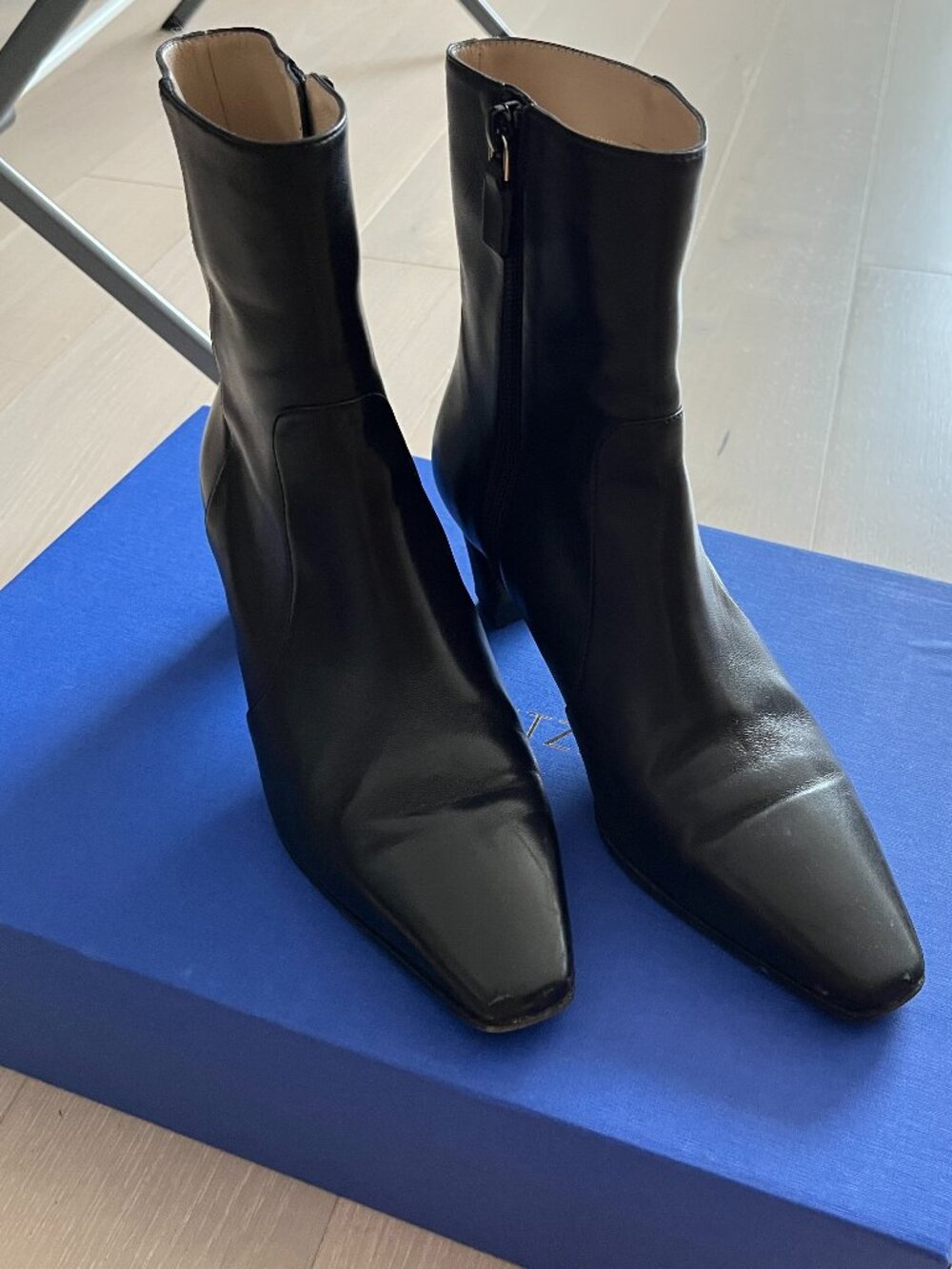 Stuart Weitzman Stassi 50mm Leather Ankle Boots